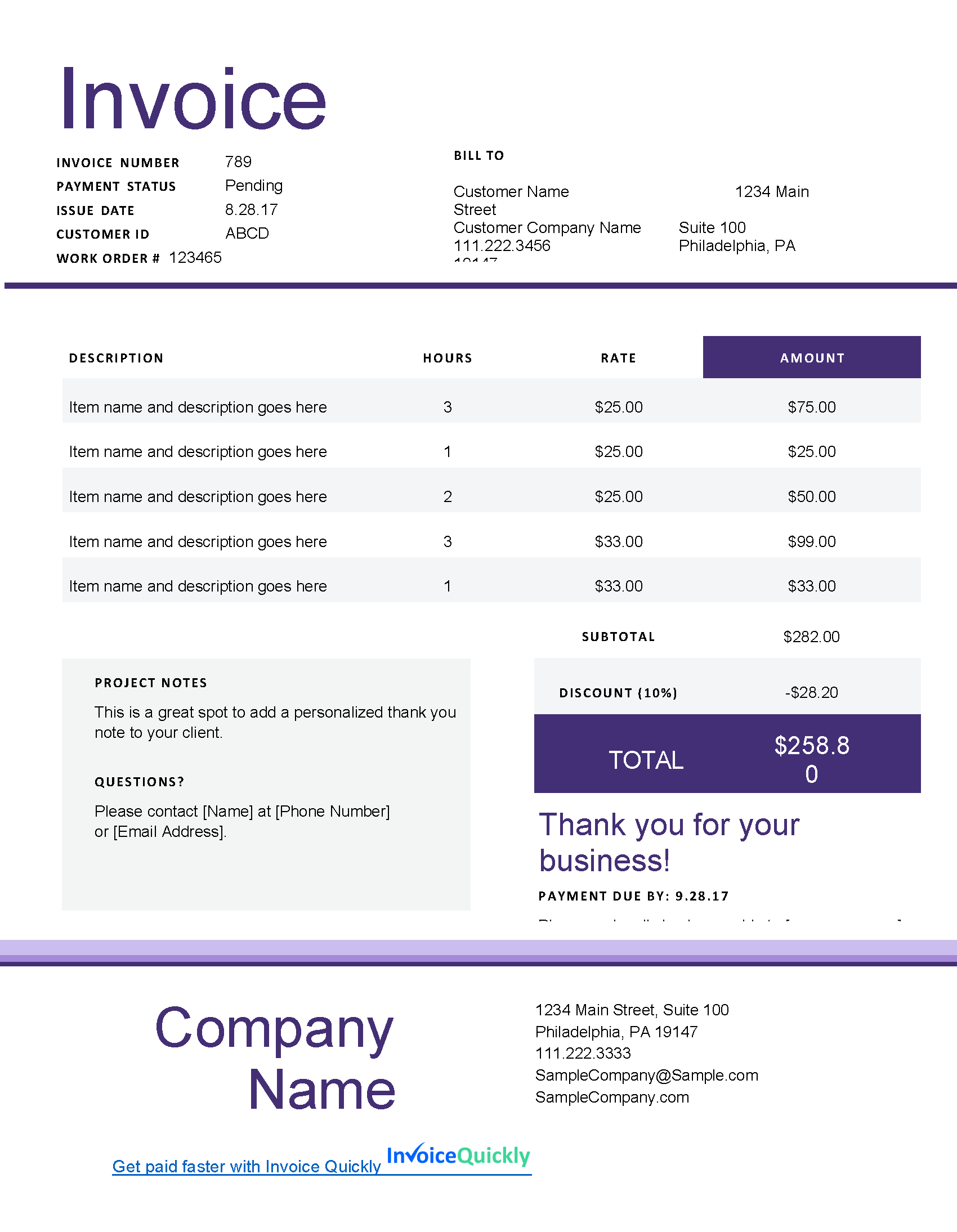Invoice Template Download, Customize, And Send Invoices In Minutes