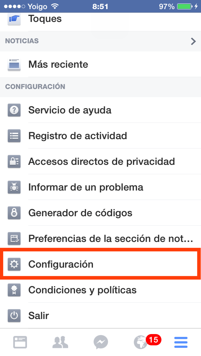 Desactiva temporalmente tu cuenta de Facebook desde el iPhone iPhoneA2