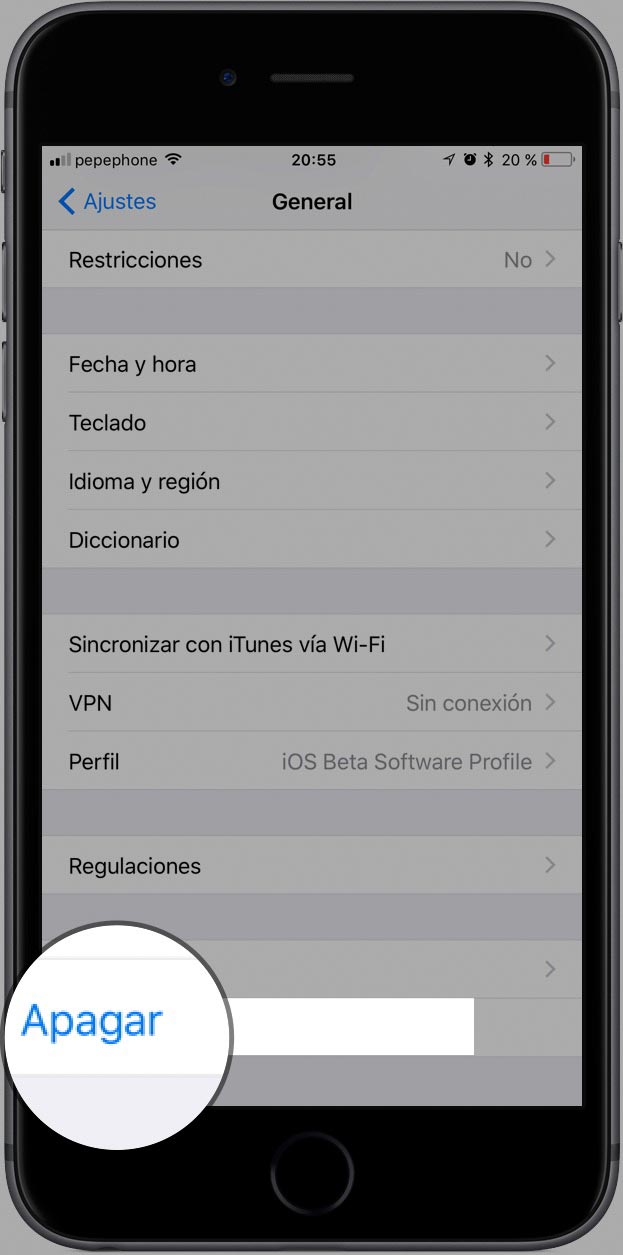 Con iOS 11 podrás apagar tu iPhone sin tocar el botón de