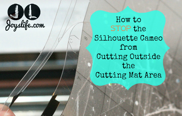 How To Stop Your Silhouette Cameo From Cutting Outside The Cutting Mat Area