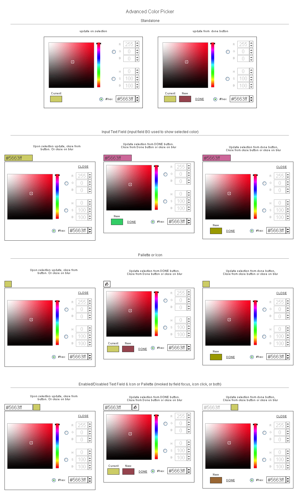 jQuery UI Development & Planning Wiki / ColorPicker