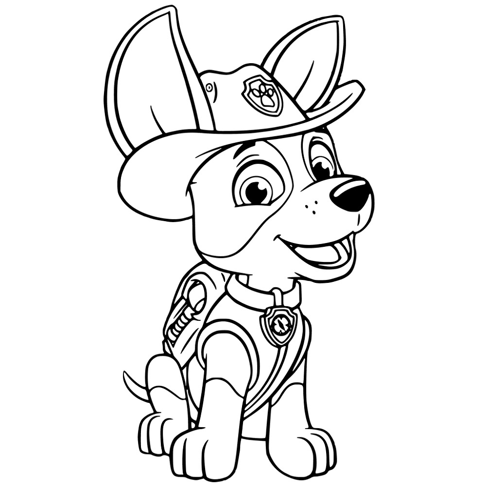 Paw Patrol Tracker Vehicle Coloring Pages Novocom Top