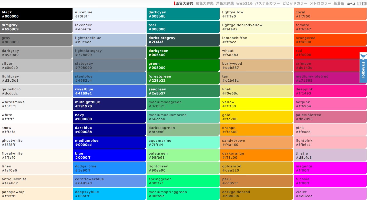Opinions on Web colorsHTML color names
