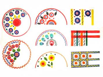 как нарисовать дымковскую игрушку даму