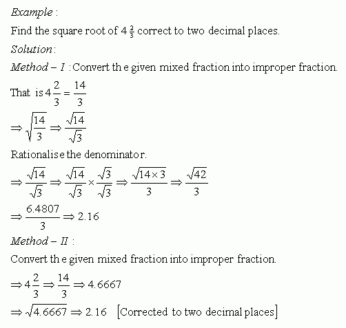 Finding Square Root of Common Fraction High School Mathematics
