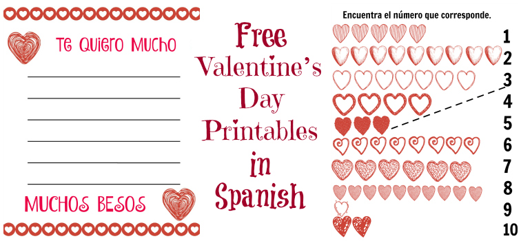 Free Valentine's Day Printables in Spanish LadydeeLG