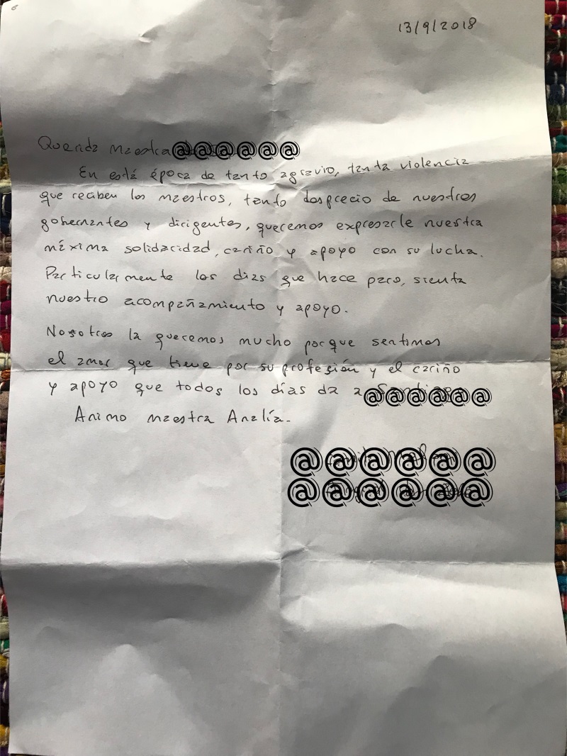 Carta para una maestra