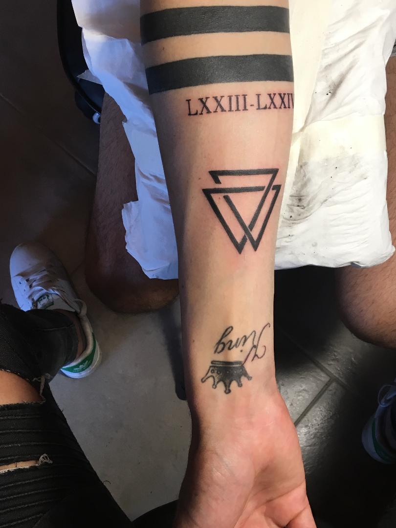 Tattoo Triangle Infini Sur Bras Homme Lalite Ink
