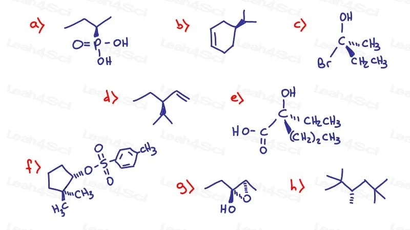 Chirality and Stereochemistry Practice Quiz