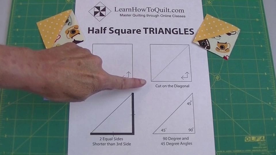 Cutting Half Square Triangles Intro Learn How to Quilt