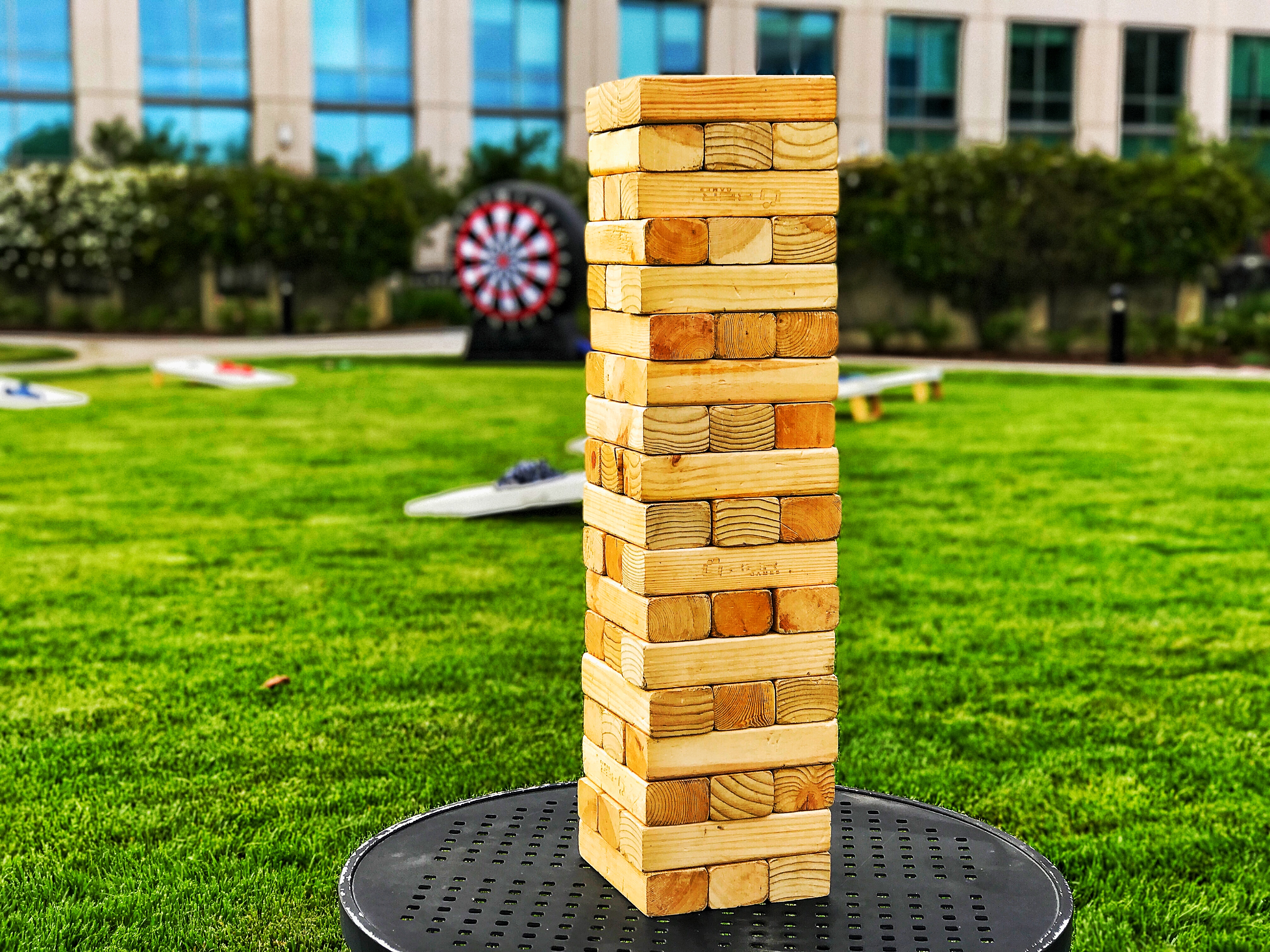 Giant Jenga Tumbling Tower Game Rental Lets Party