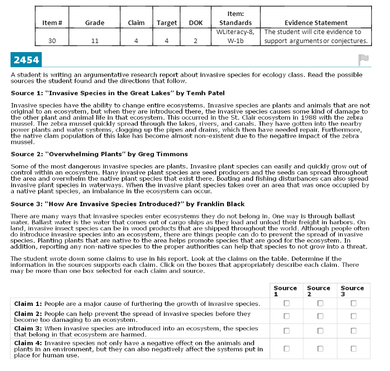 LSSD SBA Samples Grade 910 Writing