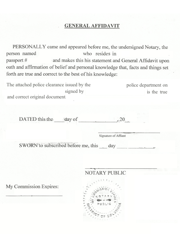 Notarized Affidavit Of Identity Free Printable Documents