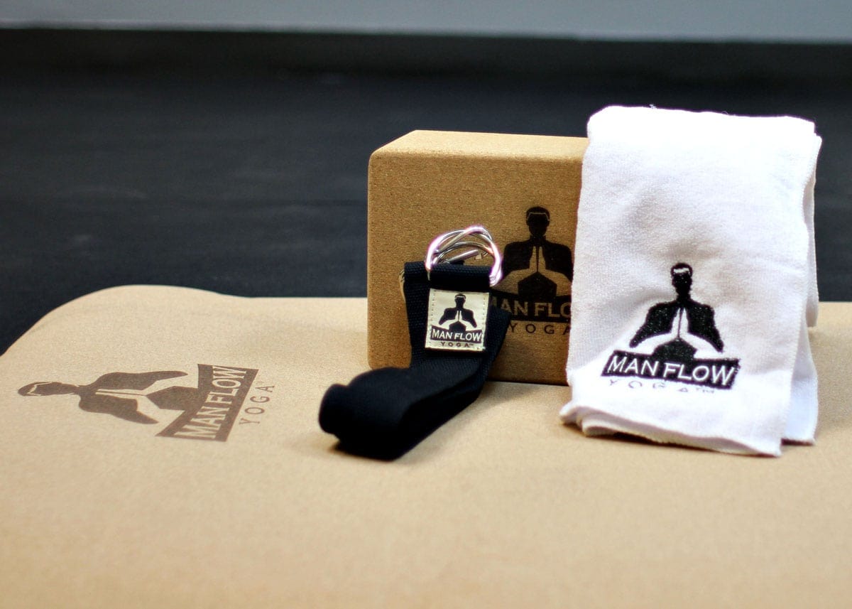 No Slip Cork Yoga Mat and Kit (Block, Strap, and Towel