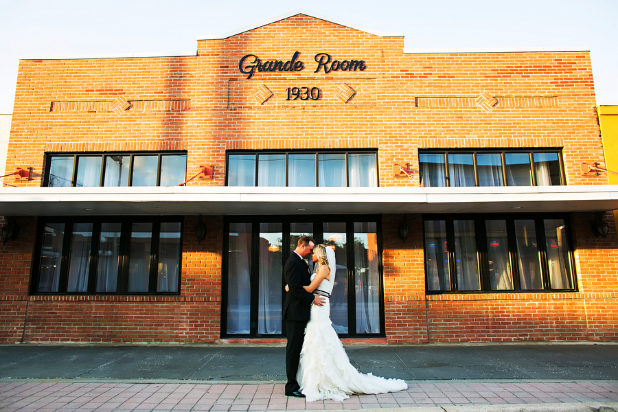 Modern Black, White and Silver Ybor City Tampa Wedding