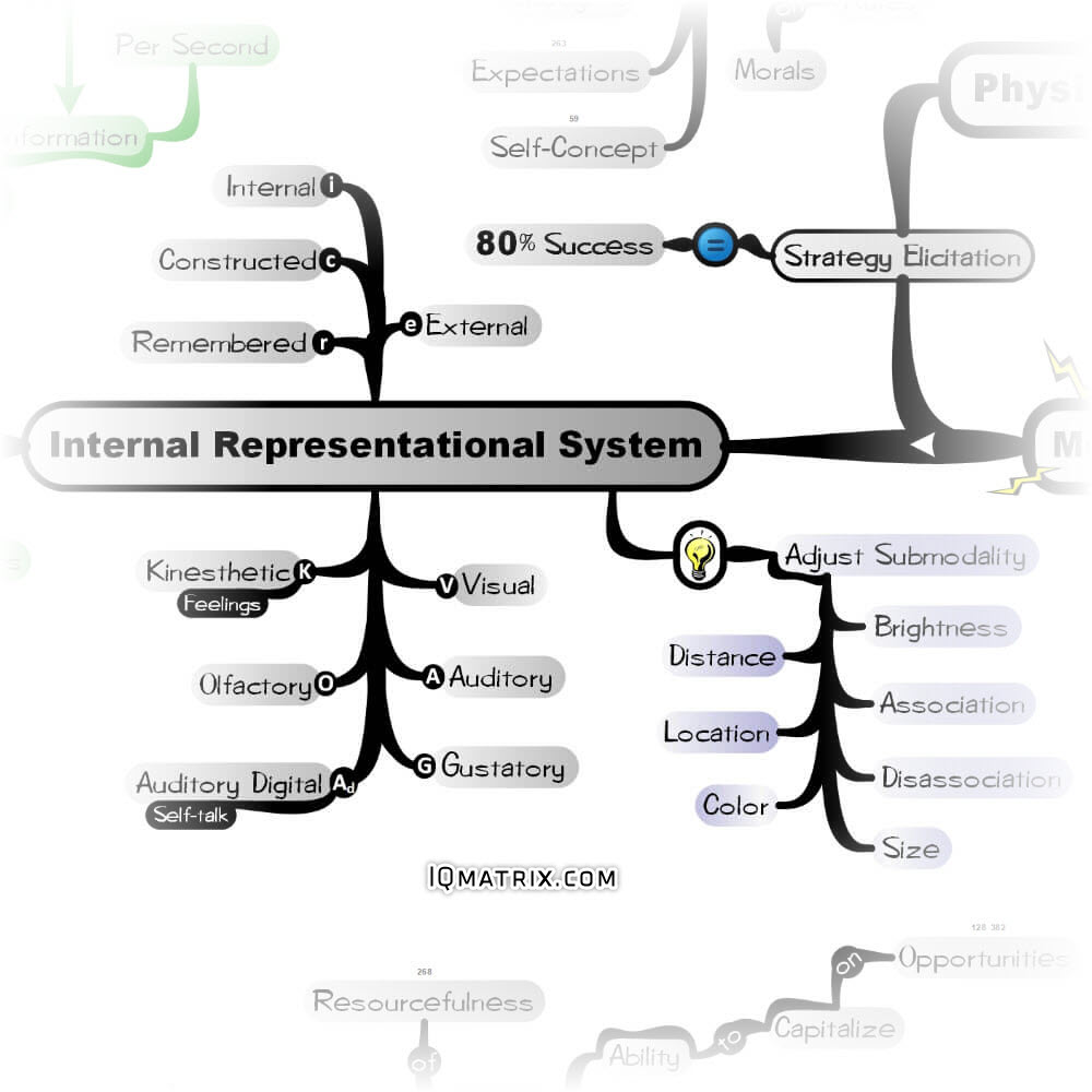 Internal Representational Systems and Submodalities (mx