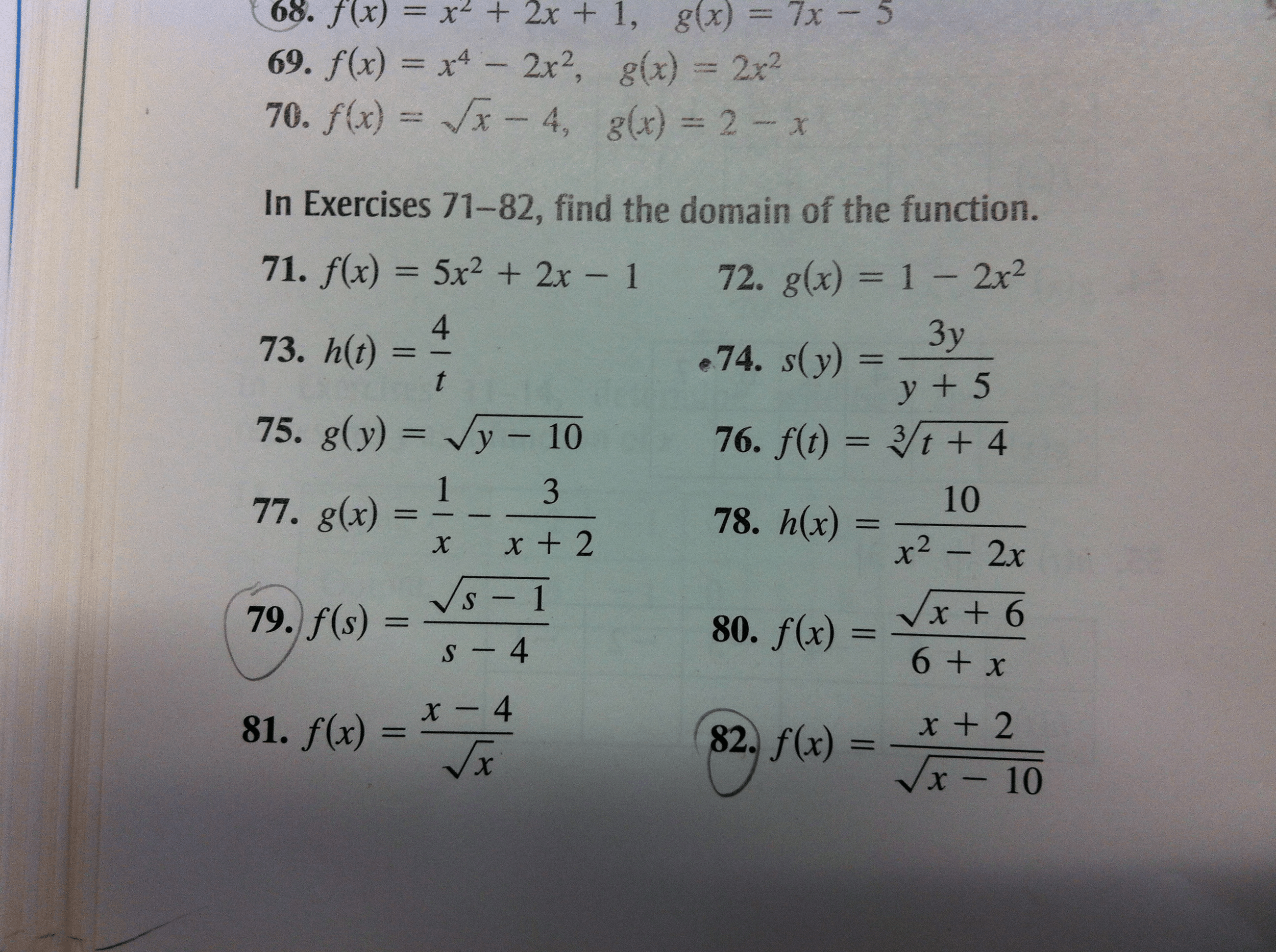 F(x) = X2 + 2x + 1, G(x) = 7x 5 F(x) = X4 2x2,