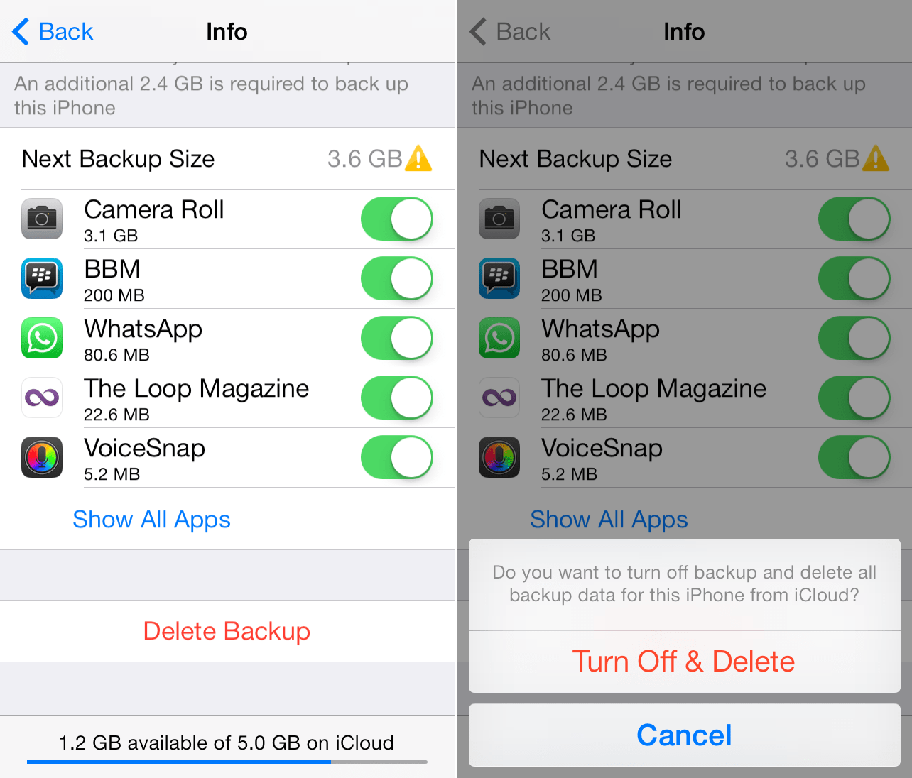 How to delete iCloud backups on iPhone