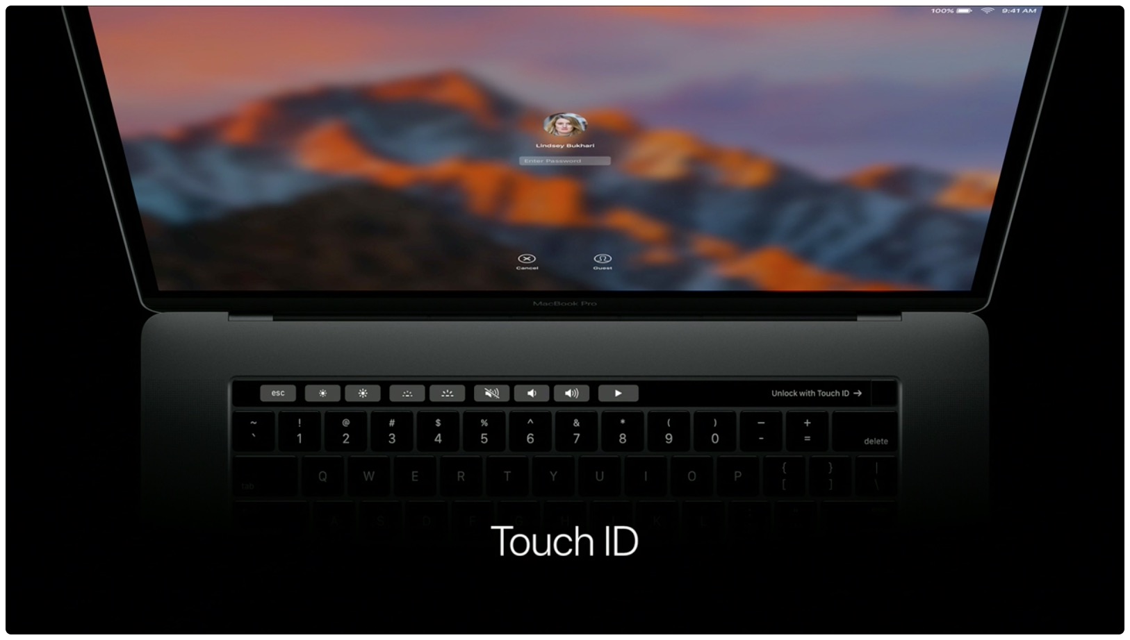 This is Apple's new MacBook Pro with Touch Bar, Touch ID