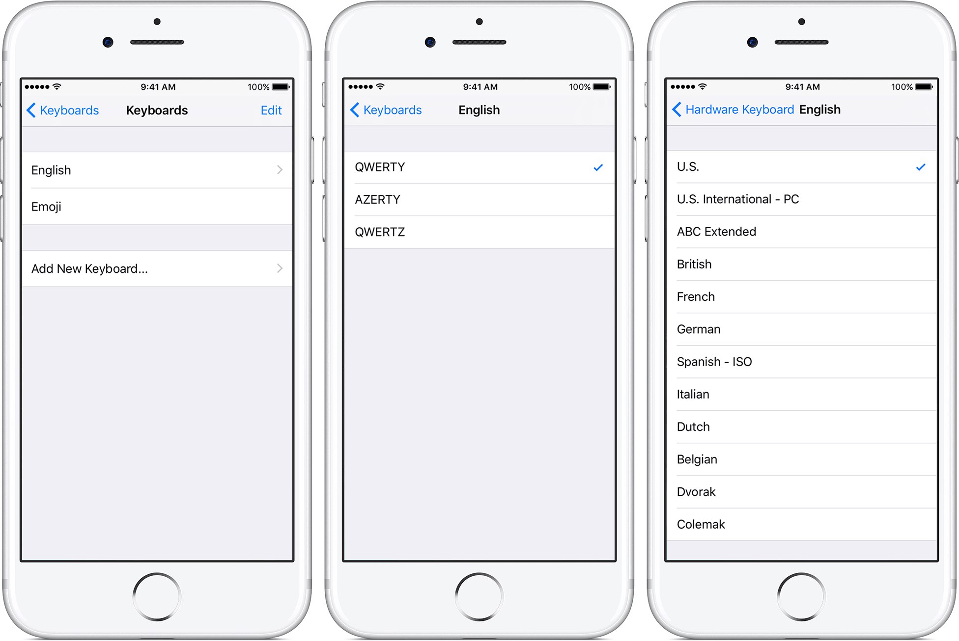 How to change iPhone keyboard layout