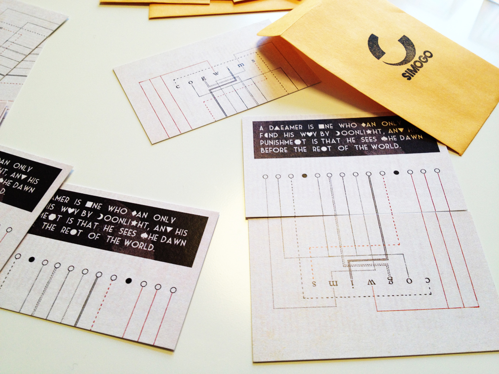 Puzzle Cards instead of Business Cards Simogo