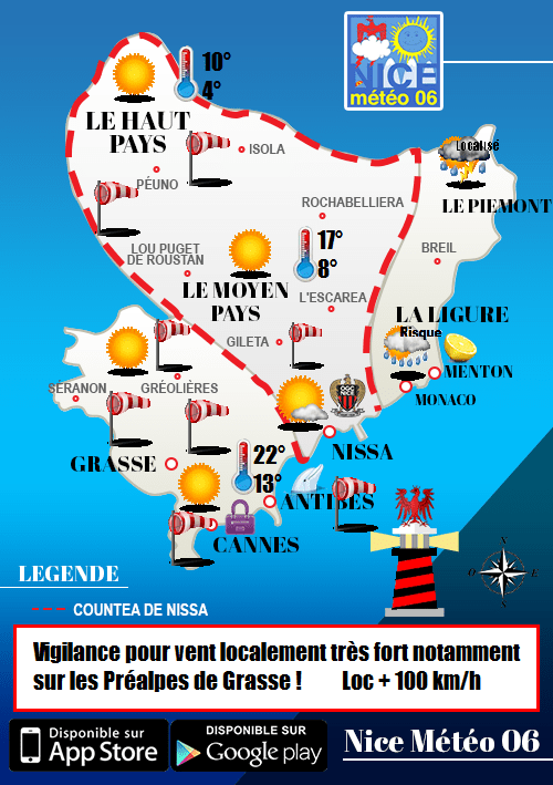 Dimanche 22 octobre 2017 Météo 06