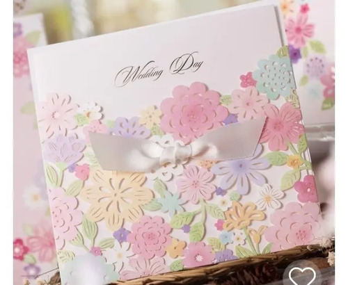 Invitaciones Para Boda, Bautizo O Xv Años En Corte Laser