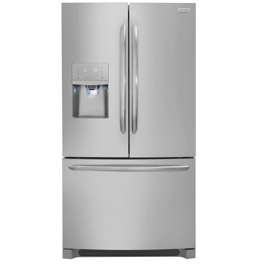 Frigidaire Gallery 26 8 Cu Ft French Door Refrigerator With Dual Ice Maker Smudge Proof Stainless Steel Energy Star In The Refrigerators Department At Lowes Com