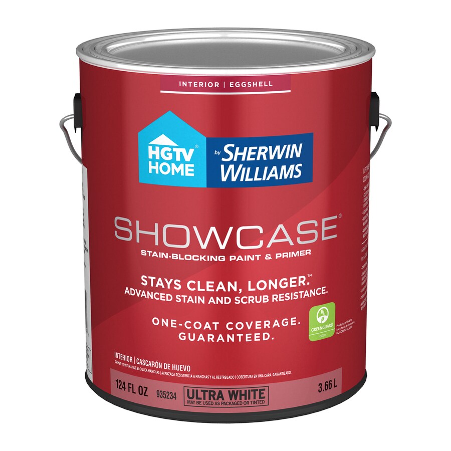 Hgtv Home By Sherwin Williams Showcase Ultra White Eggshell Interior Paint 1 Gallon In The Department At Lowes Com