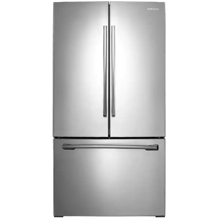 Samsung 25 5 Cu Ft French Door Refrigerator With Ice Maker Stainless Steel Energy Star In The Refrigerators Department At Lowes Com