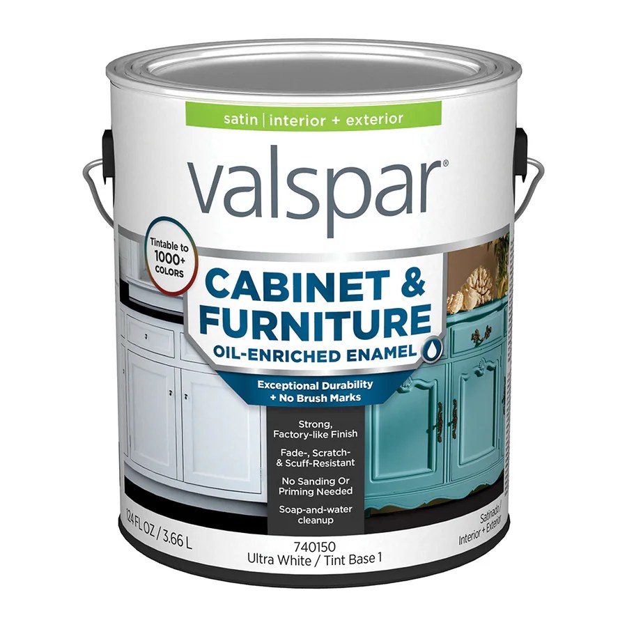 Valspar Cabinet Enamel Base 1 Satin Tintable Interior Paint Gallon In The Department At Lowes Com