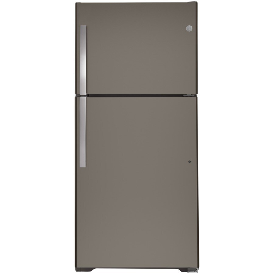 Ge Garage Ready 19 1 Cu Ft Top Freezer Refrigerator Fingerprint Resistant Slate In The Refrigerators Department At Lowes Com