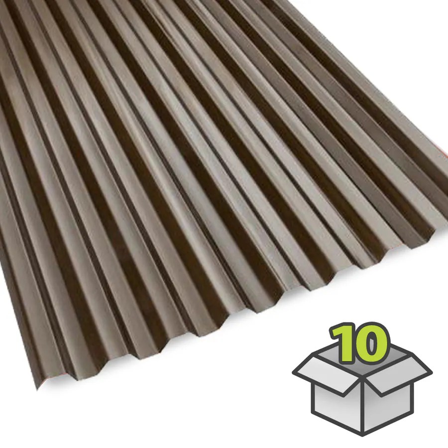 SUNTUF Suntuf 2ft x 6ft Corrugated Bronze Polycarbonate Plastic Roof