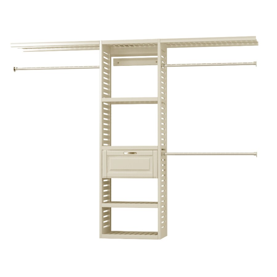 Allen Roth 8 Ft X 6 White Wood Closet Kit In The Kits Department At Lowes Com