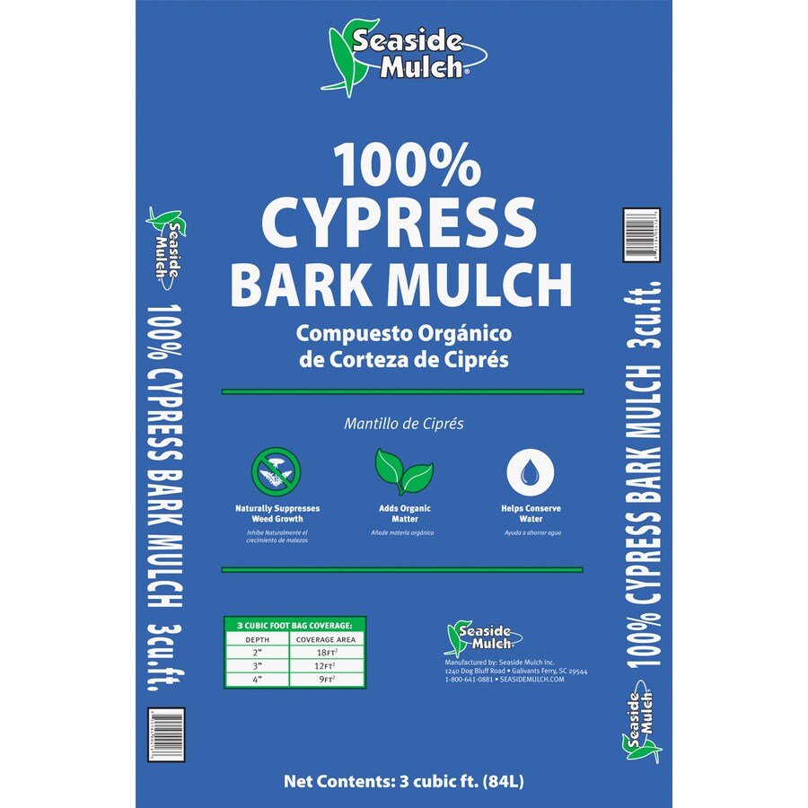 Seaside Mulch 3 Cu Ft Light Brown Cypress Bark In The Bagged Department At Lowes Com