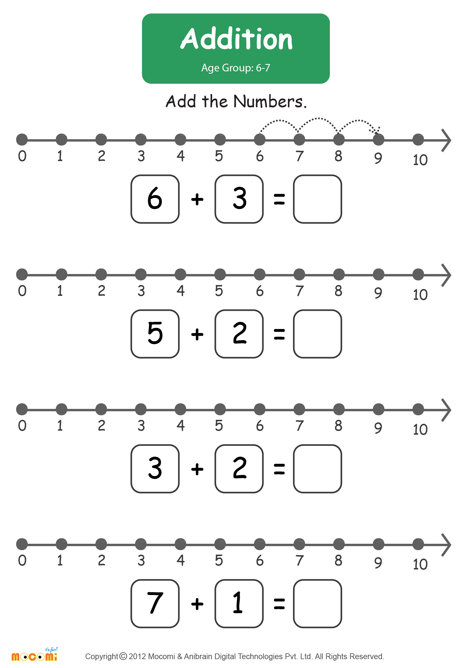 Addition Worksheet Math for Kids