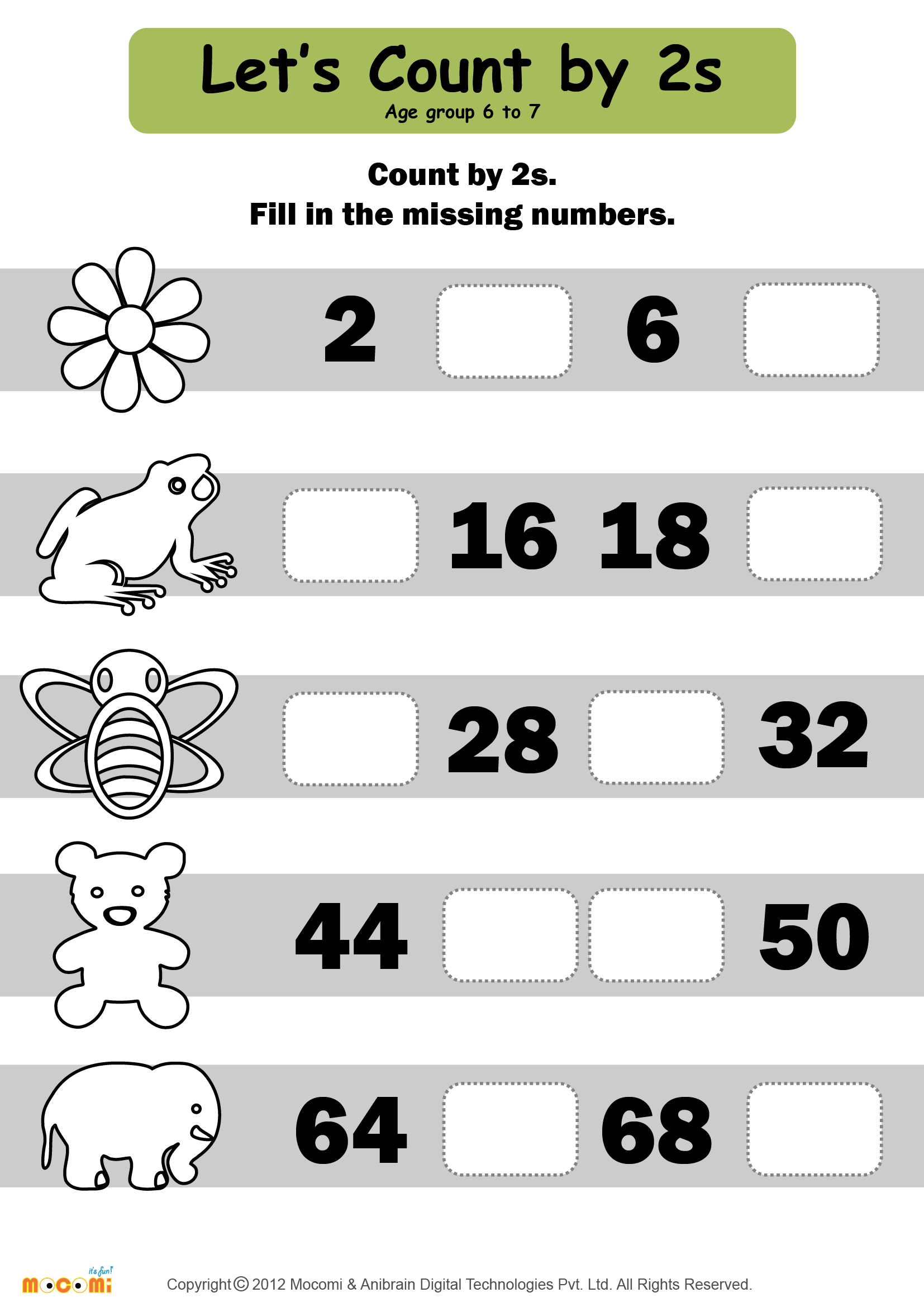 Missing Numbers Worksheet 01 Math for Kids