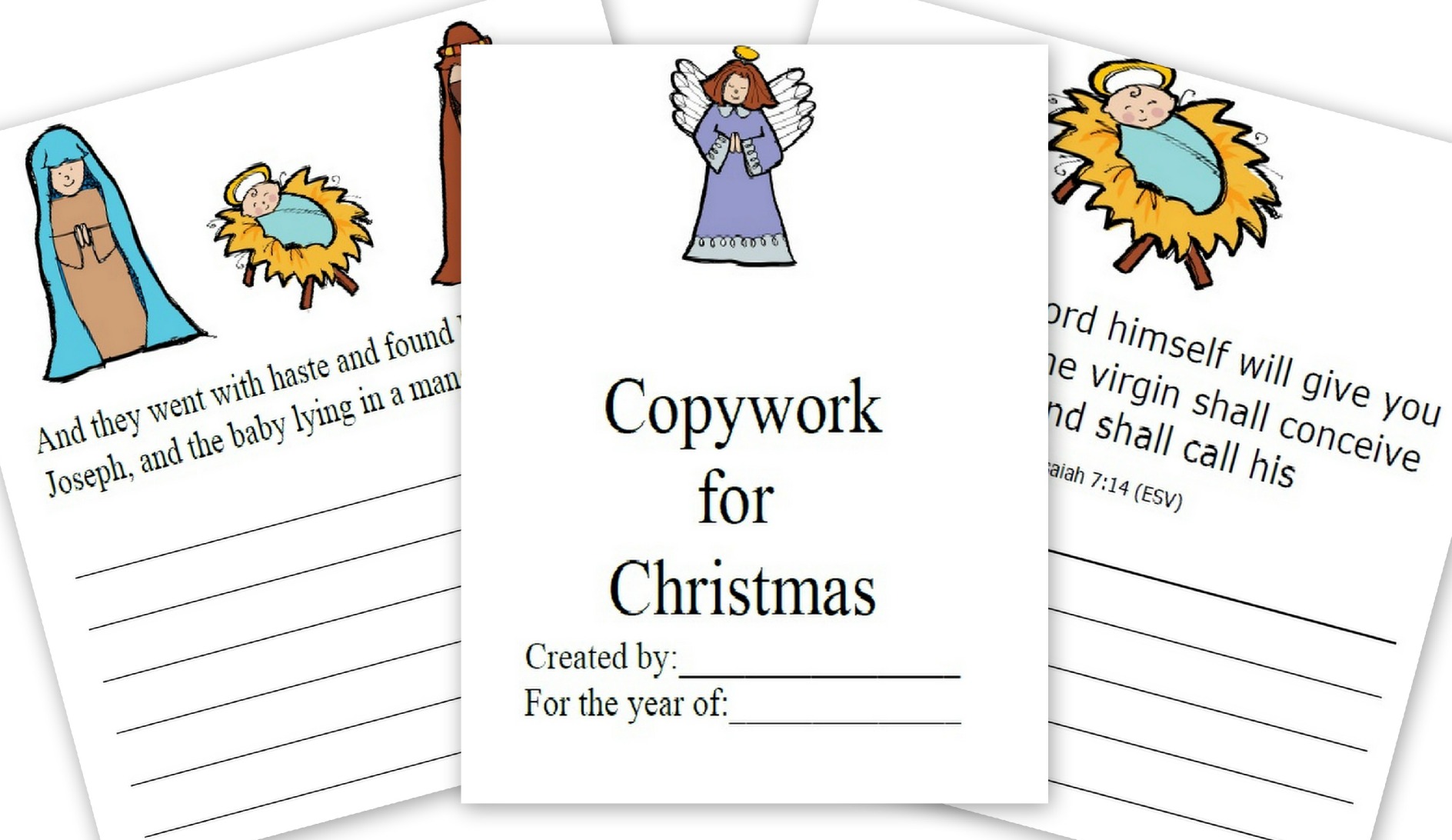 The Christmas Story FREE Printable For Copywork Great For