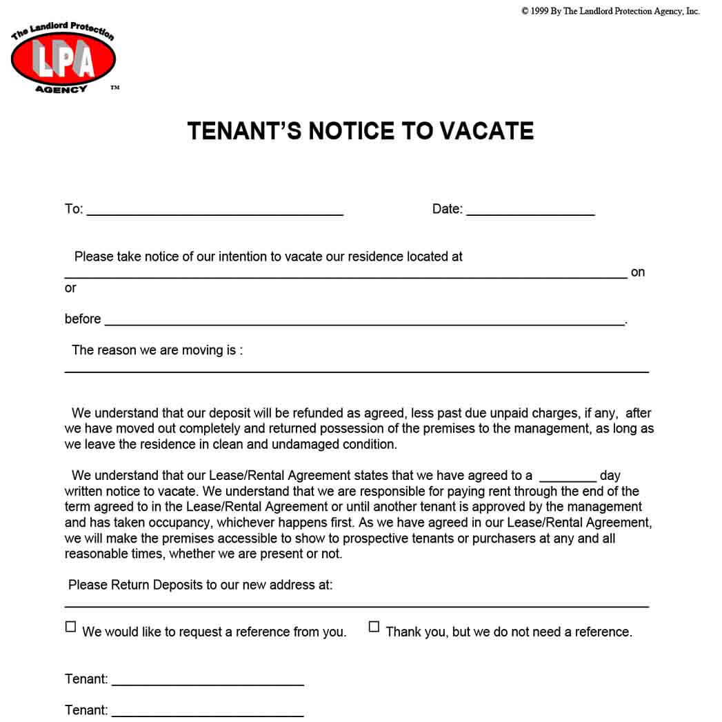 26+ Notice to Vacate Letter for PDF, Doc, and Word Mous