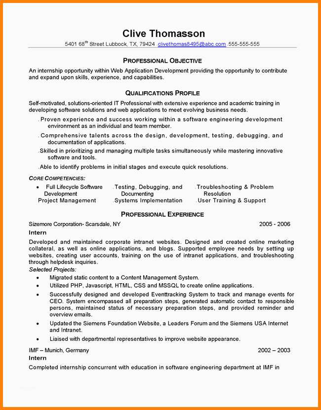 Junior Web Developer Resume Mt Home Arts