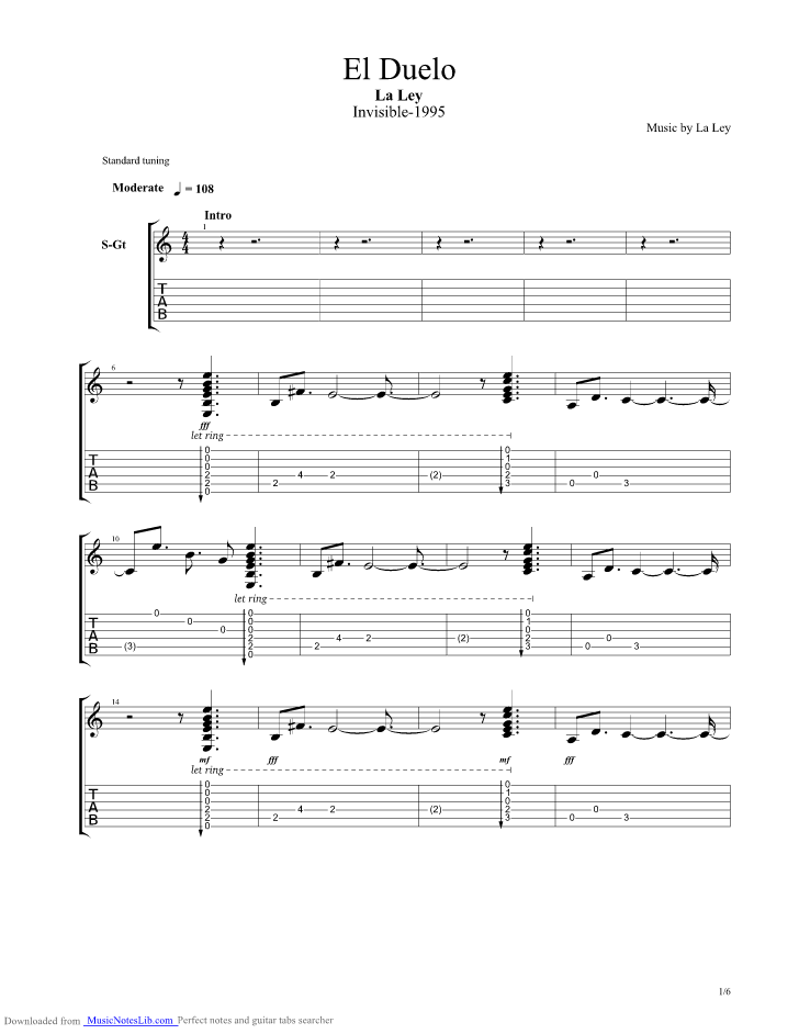 El Duelo La Ley Acordes