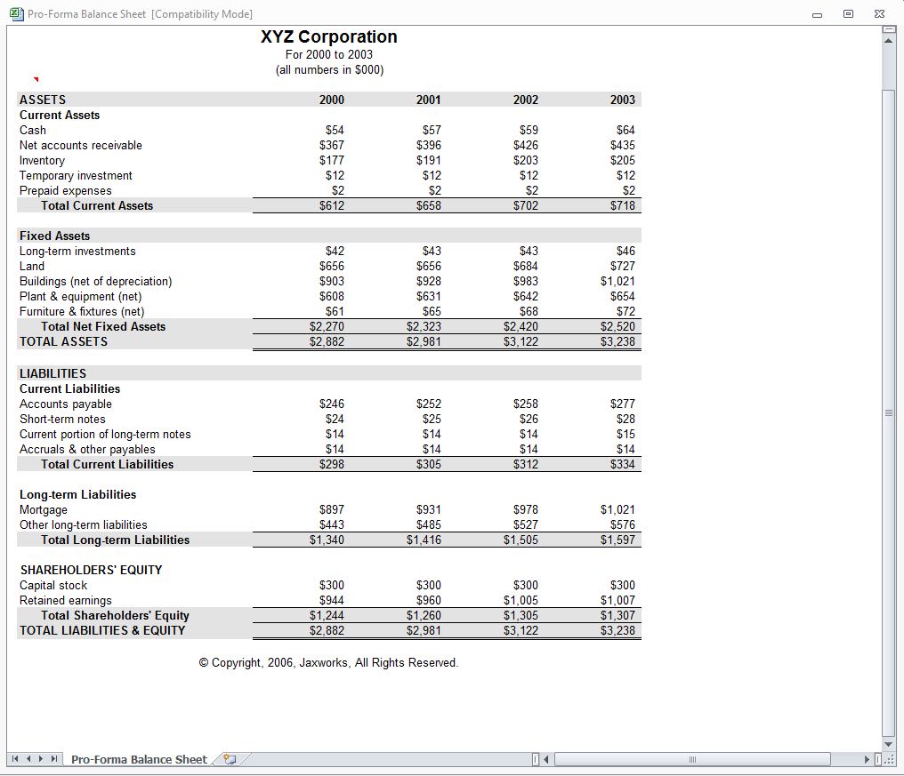 Proforma Statement Proforma Template