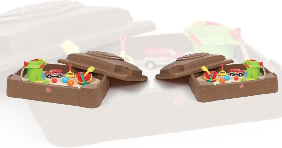 Walmart Step2 Play & Store Sandbox with Cover & Four