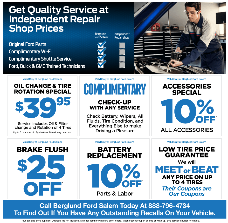 Ford Service Specials Available in Salem, VA