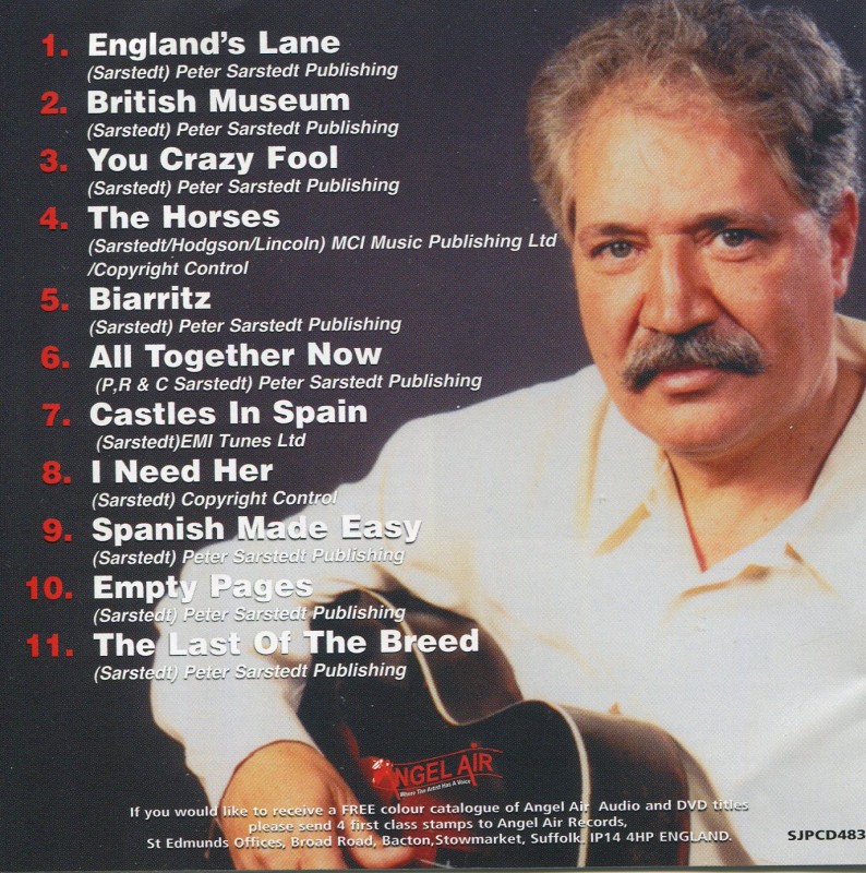 SMART SOUNDS by Colin Bell. Reviewing Peter Sarstedt England’s Lane CD