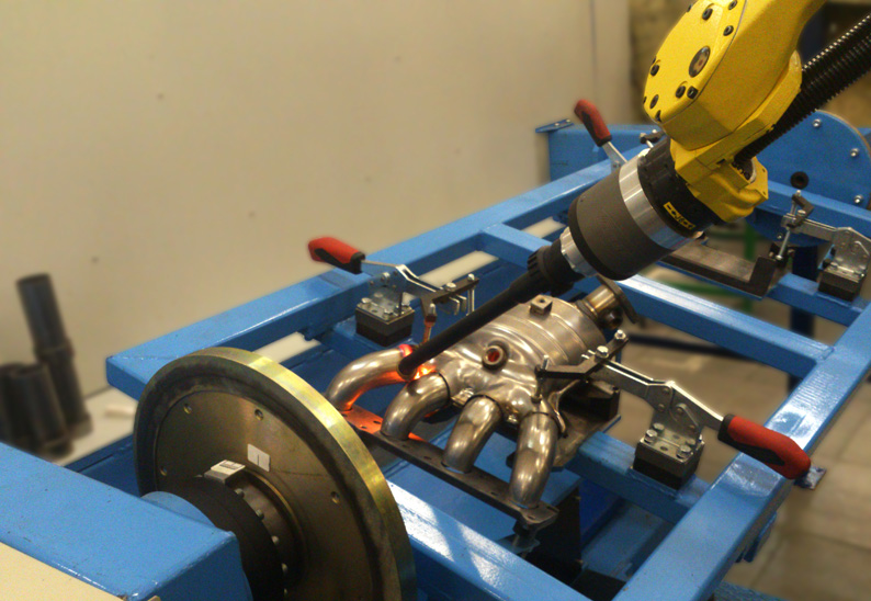 Robot Cell For Welding Of Exhaust Manifold Nordica Sterling