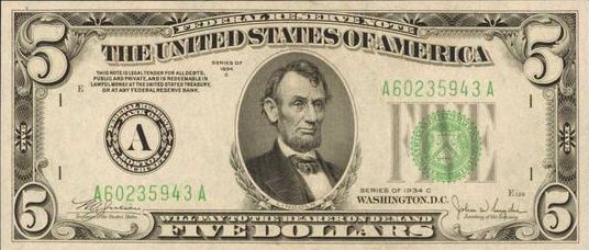 Series Of 1934C $5 Federal Reserve Note - Values And Pricing | Sell Old Currency