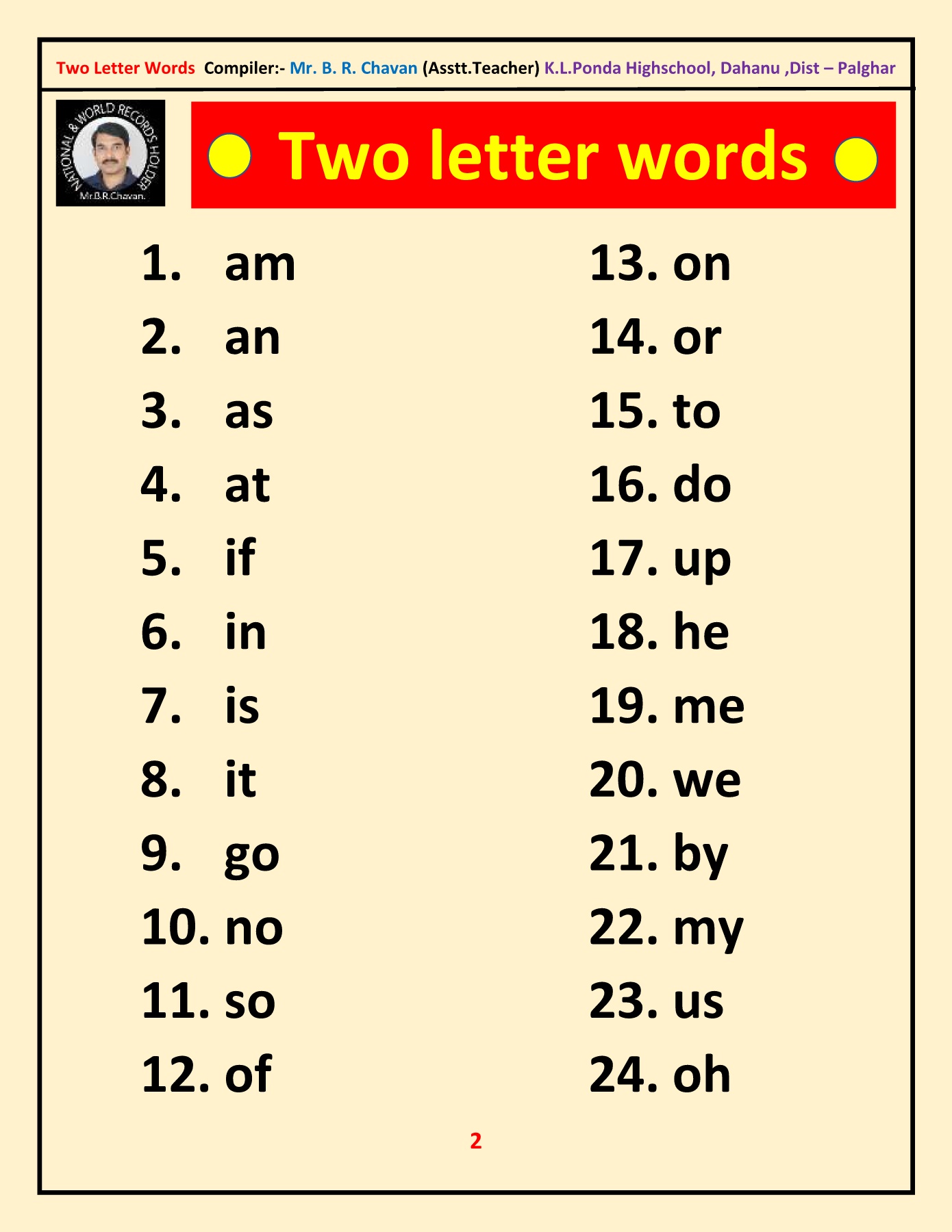 Two Letter Words Starting With A WATIA1
