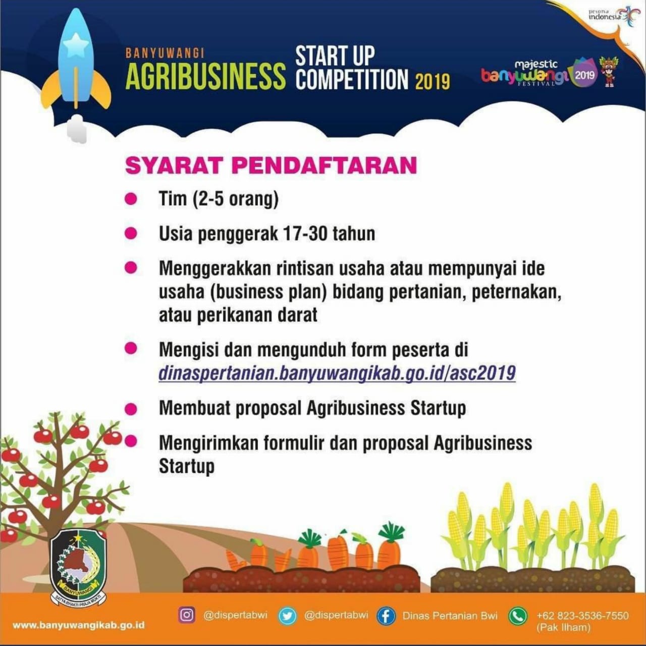 BANYUWANGI AGRIBUSINESS STARTUP COMPETITION 2019 DIBUKA