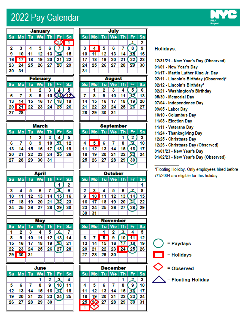 Nyc Doe Per Session Calendar 20232024 Feb 2023 Calendar